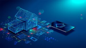 Smart-Home-Steuerung für Licht, Heizung und Sicherheitstechnik im vernetzten Haus